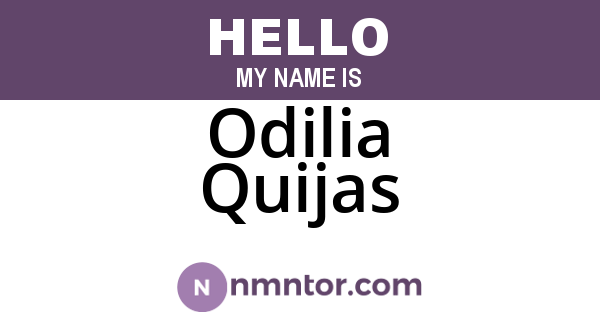 Odilia Quijas
