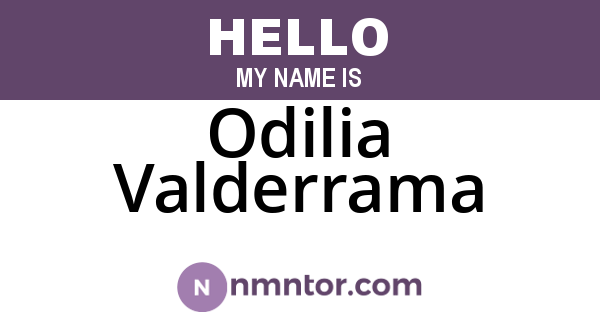Odilia Valderrama