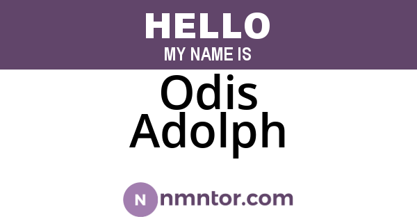 Odis Adolph