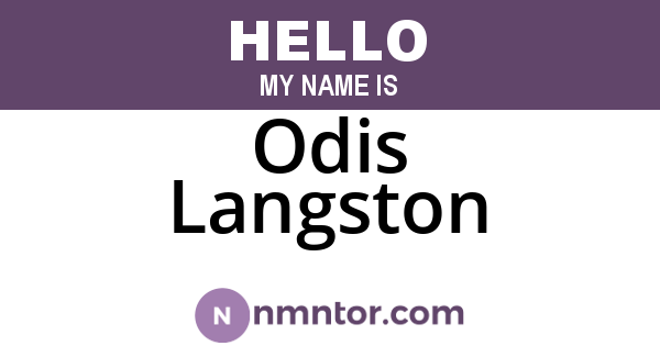 Odis Langston
