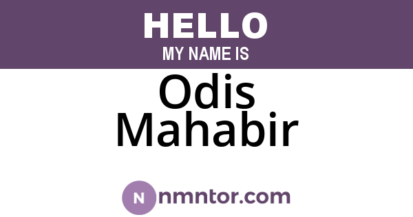 Odis Mahabir