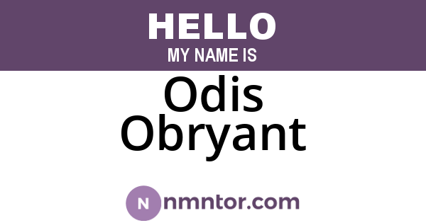Odis Obryant