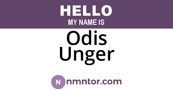 Odis Unger