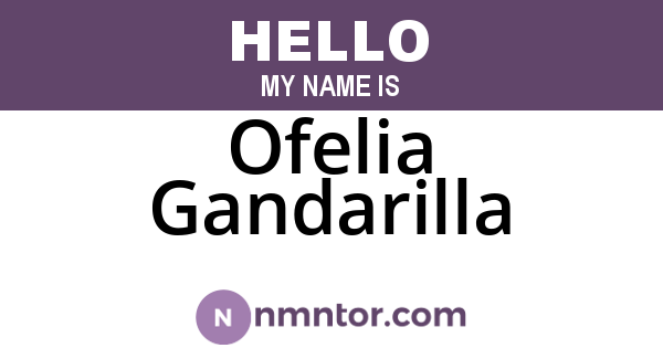 Ofelia Gandarilla