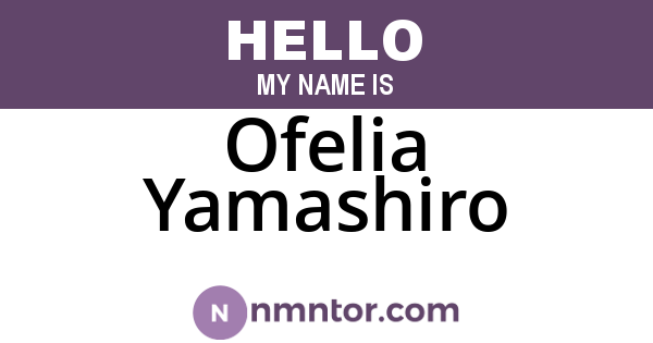 Ofelia Yamashiro