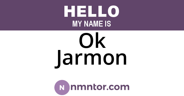 Ok Jarmon