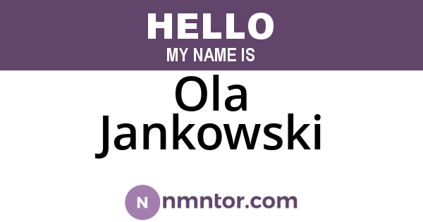 Ola Jankowski