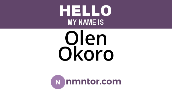 Olen Okoro