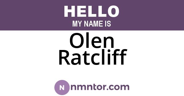 Olen Ratcliff