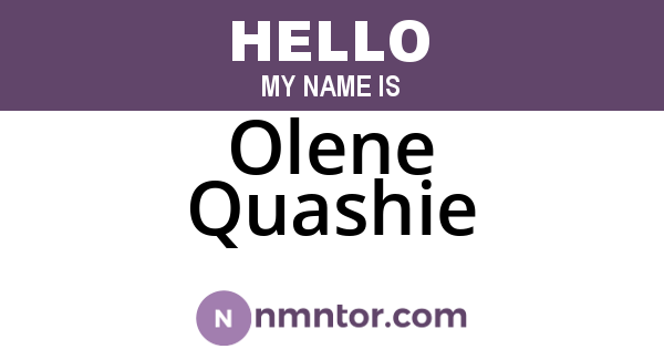 Olene Quashie