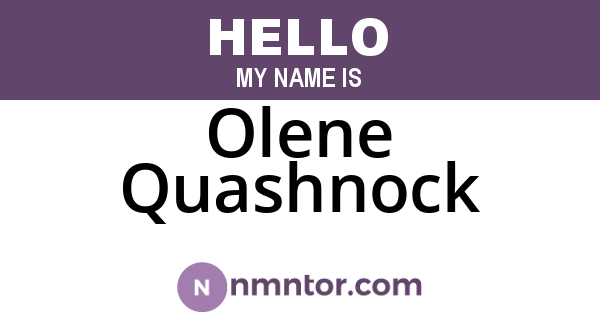 Olene Quashnock