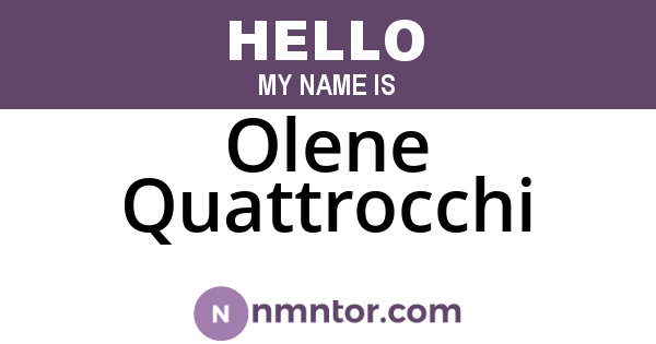 Olene Quattrocchi