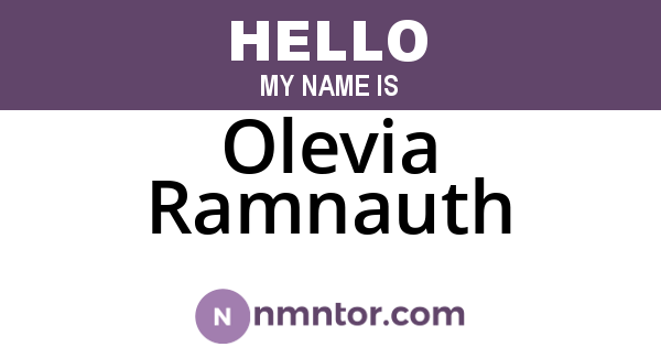 Olevia Ramnauth