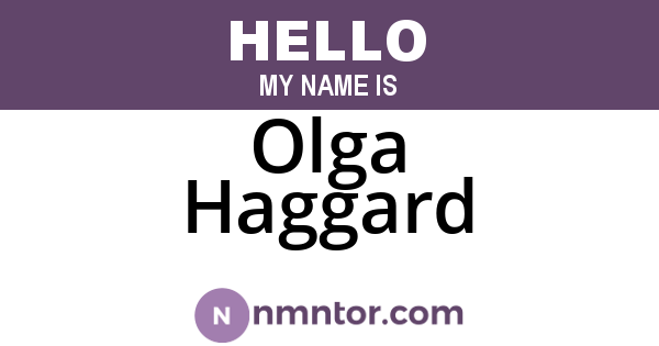 Olga Haggard