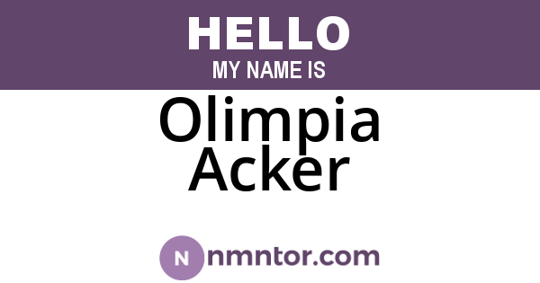 Olimpia Acker