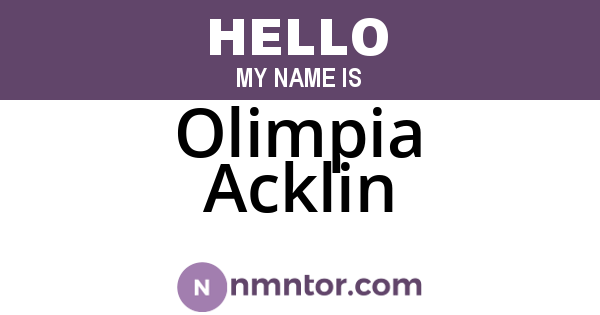 Olimpia Acklin