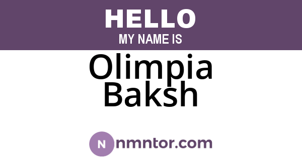 Olimpia Baksh