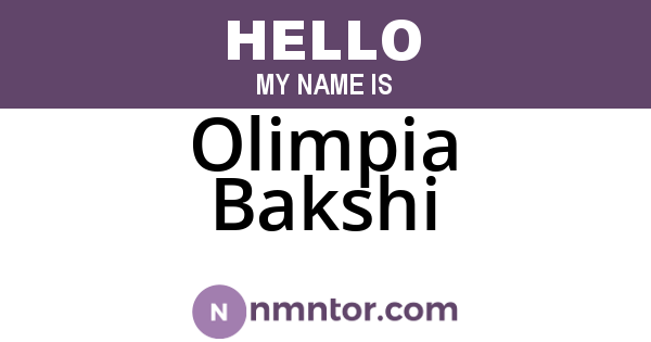 Olimpia Bakshi
