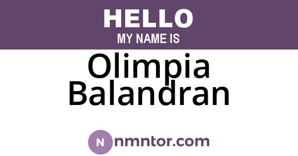 Olimpia Balandran