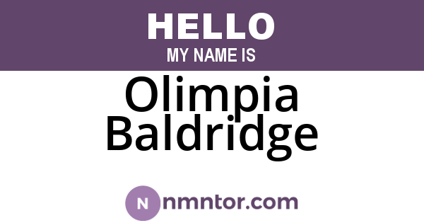 Olimpia Baldridge