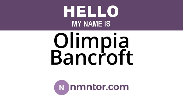 Olimpia Bancroft