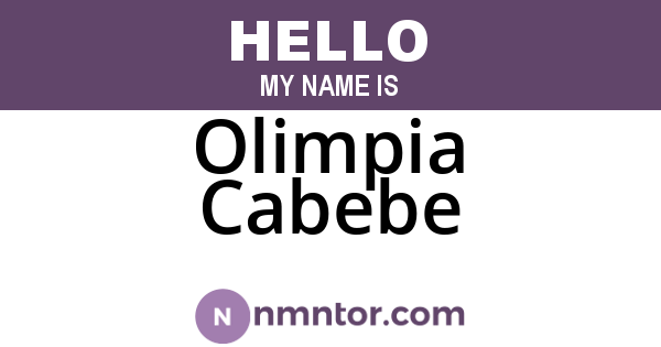 Olimpia Cabebe