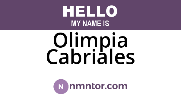 Olimpia Cabriales