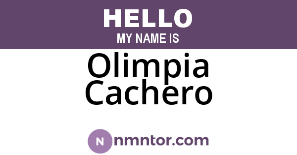 Olimpia Cachero