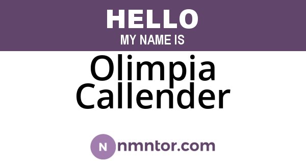 Olimpia Callender