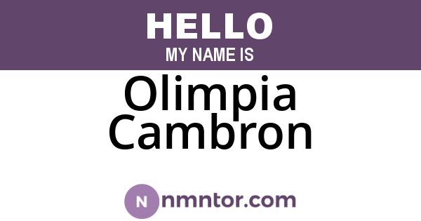 Olimpia Cambron