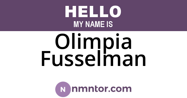 Olimpia Fusselman