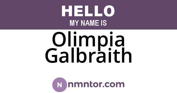 Olimpia Galbraith