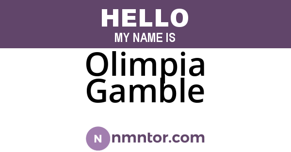 Olimpia Gamble