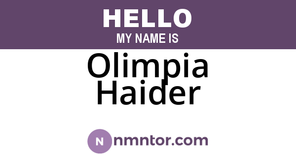 Olimpia Haider