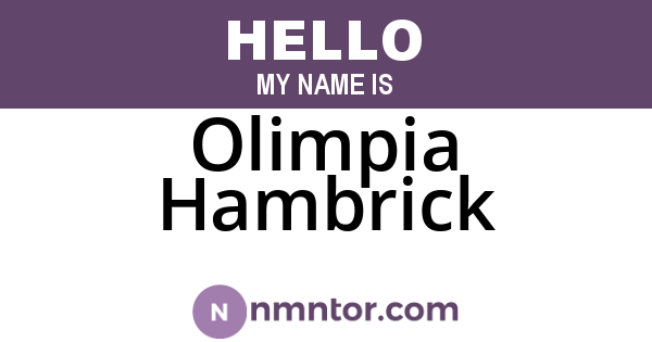 Olimpia Hambrick