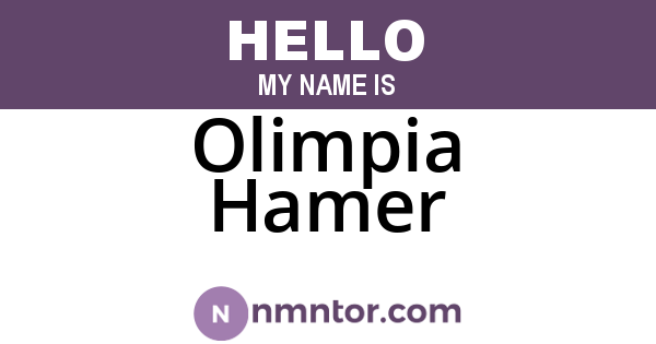 Olimpia Hamer