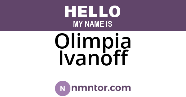Olimpia Ivanoff