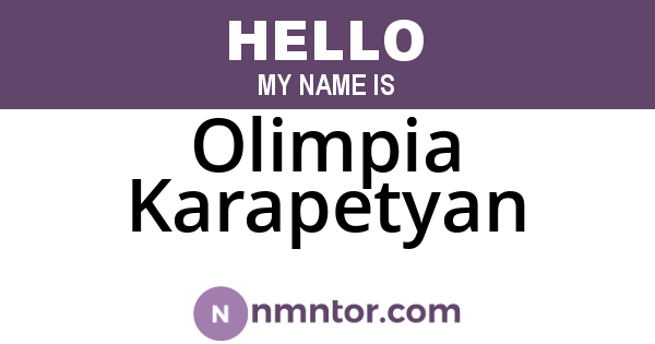 Olimpia Karapetyan