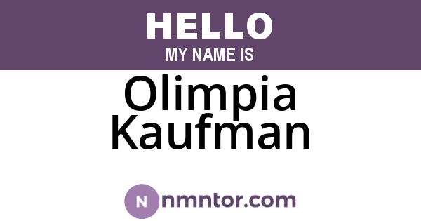 Olimpia Kaufman