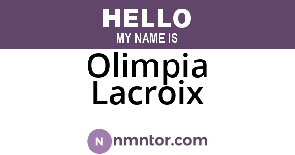 Olimpia Lacroix