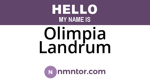 Olimpia Landrum