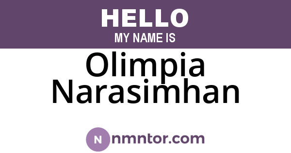 Olimpia Narasimhan
