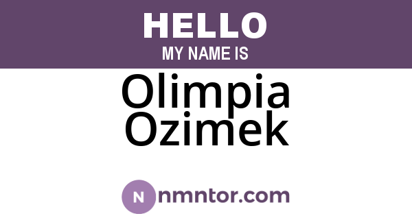 Olimpia Ozimek