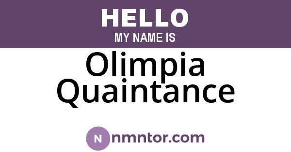 Olimpia Quaintance