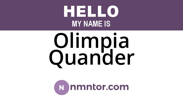 Olimpia Quander
