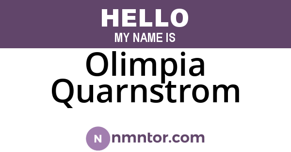 Olimpia Quarnstrom