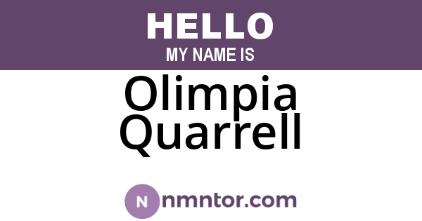 Olimpia Quarrell