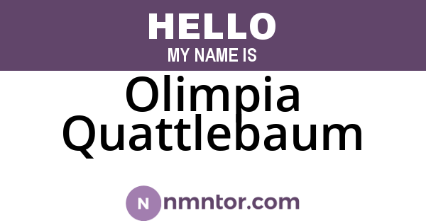 Olimpia Quattlebaum