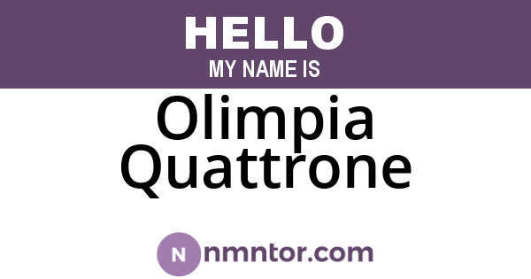 Olimpia Quattrone