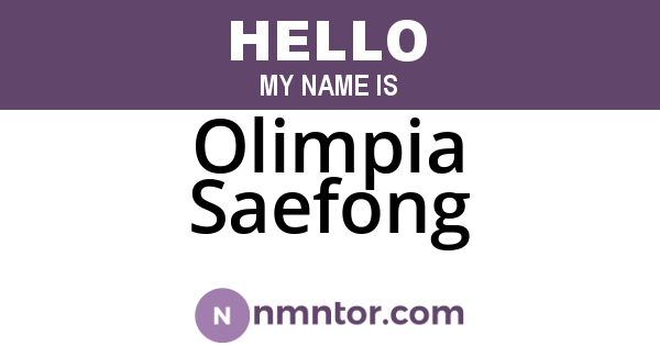 Olimpia Saefong